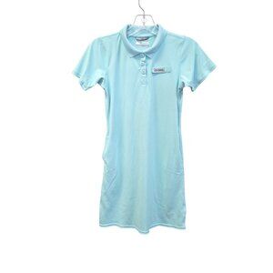 Columbia PFG Girls Polo Dress Performance Gear Aqua Blue Size M 3947